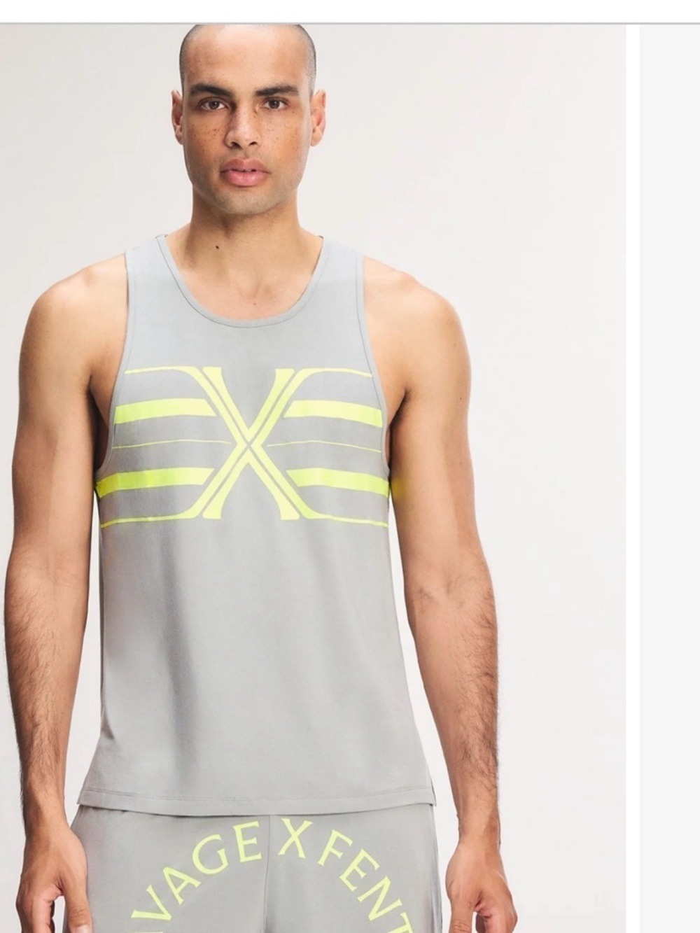 Savage X Fenty Men's Sleep Tank Large Deep Grey